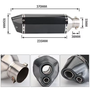 51MM Universel Moto Tuyau D'échappement Silencieux Ak Escape Moto pour CB400 R6 <span class=keywords><strong>Cb1000r</strong></span> Cbr650f Gsxr750 K11 Mt07 Z900 Z650 - Product Image 5