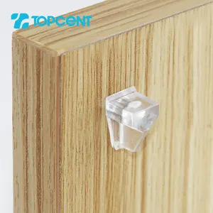 Topcent 3ミリメートル/5ミリメートル家具ハードウェア透明ワードローブプラスチックガラスキャビネット棚ピンサポート