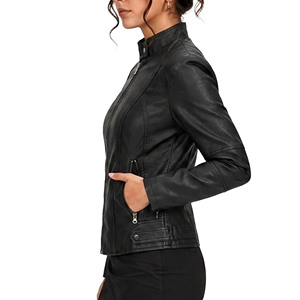 Nouvelle Veste Polaire Femme en Cuir Véritable Imprimé Peau de Serpent, Design Classique, Écologique et Imperméable, Haute Qualité, Collection Automne 2026 - Product Image 3