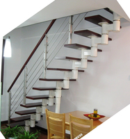 CBMMart Escaliers droits flottants Matériau de marches personnalisé Rampe d'escalier intérieur Escaliers modernes