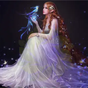 wholesale 5d diy diamond painting angel full drill fairy handmade picture for living room