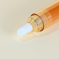 Flacon pompe sans air en PETG rotatif à trois compartiments, design luxueux, 10 ml 15 ml, avec marquage à chaud pour crème, lotion, sérum