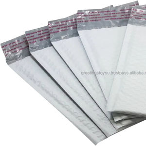 Enveloppes à bulles écologiques biodégradables GTU 8,5x12 pouces, enveloppes rembourrées en poly blanc, épaisseur 140 g/m², solides pour l'envoi postal - Product Image 1