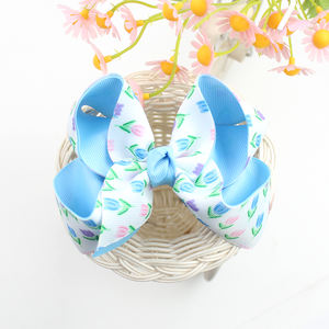 Venta al por Mayor de Lazos para el Cabello con Diseño de Conejito de Pascua para Niñas, Lazos Florales con Diseño de <span class=keywords><strong>Pollito</strong></span> de Pascua, Accesorios para el Cabello Infantiles - Product Image 4