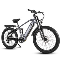 Vélo de montagne électrique 26*3.0 avec batterie au lithium 48V, moteur arrière 500W, cadre en aluminium - Style sportif
