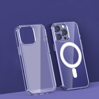 Coque de téléphone magnétique transparente en gros pour iphone 14 pro max couverture de téléphone Magsafe pour samsung S23u S22u