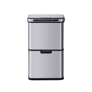 Cubo de Basura Doméstico Inteligente con Sensor, Separación de Residuos Secos y Húmedos, Doble Capa, Gran Capacidad, Acero Inoxidable, Clasificación de Residuos, Modelo 3156 - Product Image 1