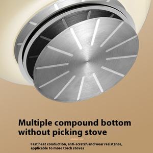 Pour titane céramique 316 acier inoxydable <span class=keywords><strong>Wok</strong></span> antiadhésif fond plat poêle à frire usage domestique cuisson Induction Compatible fer - Product Image 6