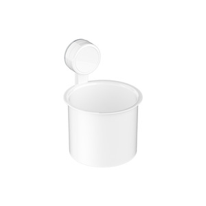 Cosmetic Storage Box Wall Mounted Suction Cup Circular Off White No Drill Required Bathroom Shelf - Product Image 5