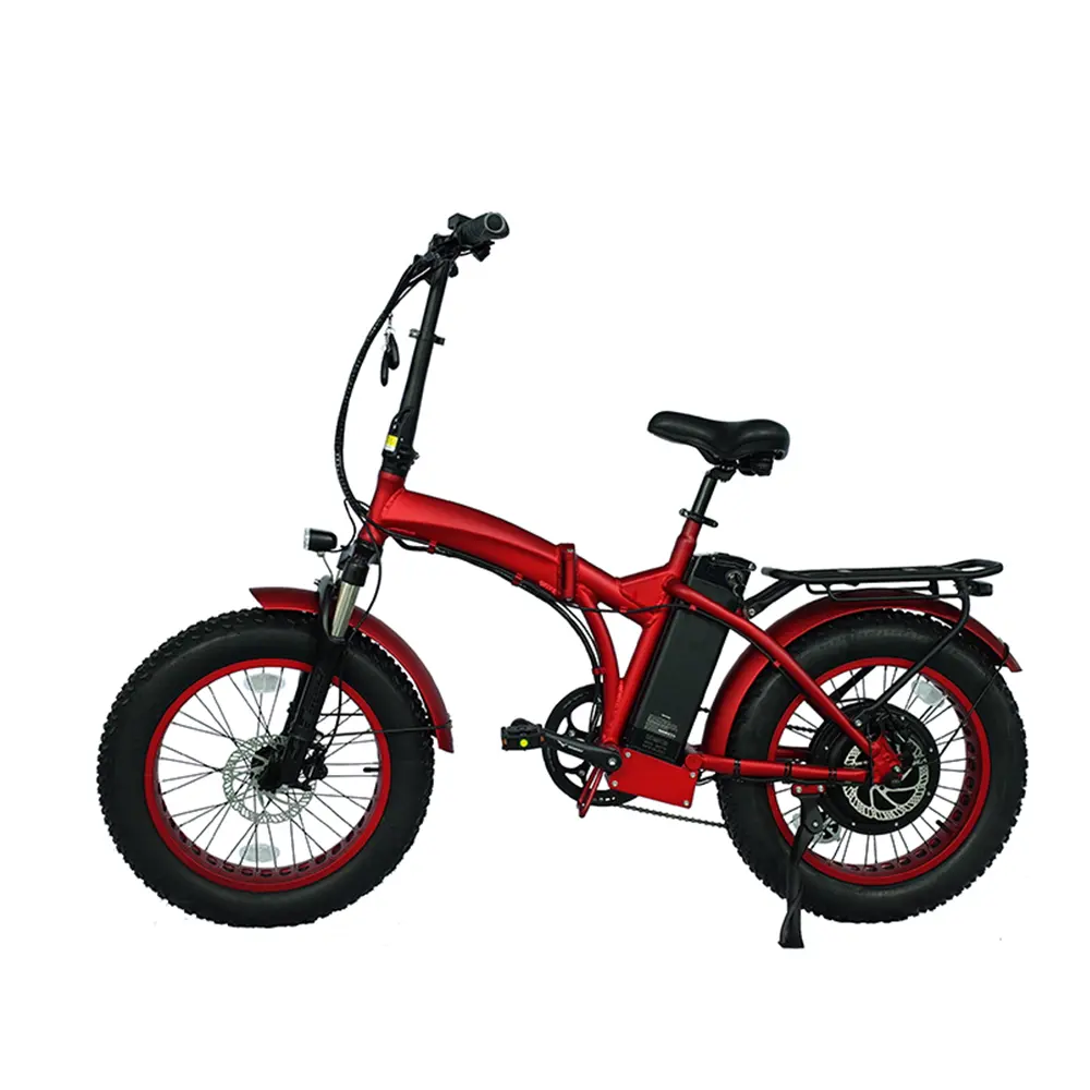 RQ -002C Alta Estabilidade Suspensão Completa Pneu Gordo Longo Alcance E Bicicleta 48v 500w Motor Bicicleta Elétrica Dobrável