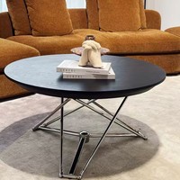 Table basse en pierre de style Bauhaus, minimalisme italien, luxe léger, pliable à charnière à ressort, réglable en hauteur