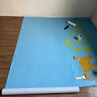 Rouleau de sol personnalisé moderne antidérapant auto-adhésif imperméable transparent anti-poussière amovible sans résidus pour la rénovation de la maison