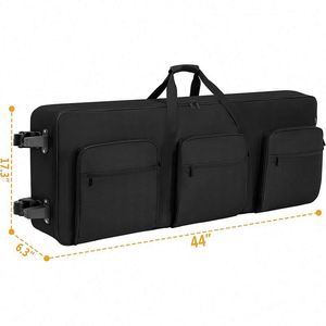 Sac de transport pour clavier de piano à 61 touches, imperméable, portable, avec roulettes et sangles réglables, fabriqué en usine BSCI - Product Image 2