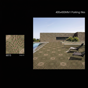 กระเบื้องปูพื้นกลางแจ้งกันลื่น 40x40 ซม. 400x400 มม. ปูพื้นเซรามิกแบบด้าน สำหรับทางรถวิ่งและที่จอดรถ - Product Image 1