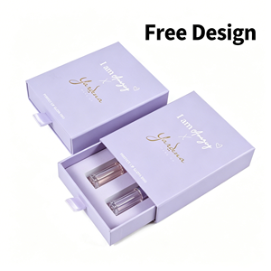 Elegant Custom Makeup Slide Sleeve Box Fsc Certified Perfume <b>Double</b> Tubes Lipgloss Drawer Packing Case - Product Image 1