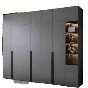 Lujoso diseño Simple muebles de sala de estar puerta de vidrio duradera armario de ropa para el hogar y almacenamiento de ropa - Product Image 2