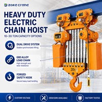 Palans électriques à chaîne robustes de 20 tonnes, 3,0 kW x 2, 8 chaînes, palan de grue électrique suspendu pour chantier naval