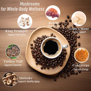 Suplemento OEM de buena calidad, polvo de café de setas, mejora la salud intestinal, mejora el sistema inmunológico para adultos refrescados - Product Image 6