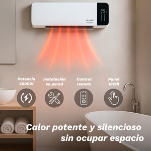 Stufa Elettrica da Parete in Ceramica Grunkel 2000W con Telecomando per Uso Domestico - Product Image 3