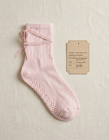 Chaussettes de Pilates pour femmes, chaussettes de sport antidérapantes en coton épais respirant avec lacets, chaussettes de Pilates personnalisées