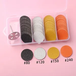 กระดาษทรายขัดหนังกำพร้าเท้าแบบเปลี่ยนได้ 120 ชิ้น/กล่อง 4 ขนาด 25 มม. พร้อมแผ่นขัดเท้า 1 ชิ้น - Product Image 2