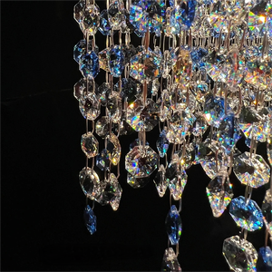 Restaurant Kitchen Pendant Light Modern Style Indoor Decoration Hotel Lobby Staircase Villa <strong>Crystal</strong> LED Ring Luxury <strong>Chandelier</strong> - Product Image 6