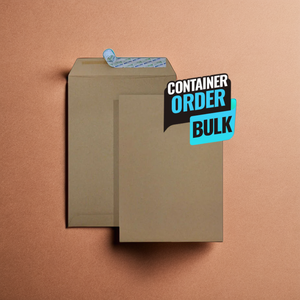 Enveloppes en papier kraft nervuré C4 Peel Seal 9x13 pouces en or brun blanc-pour le bureau et la salle de courrier - Product Image 1