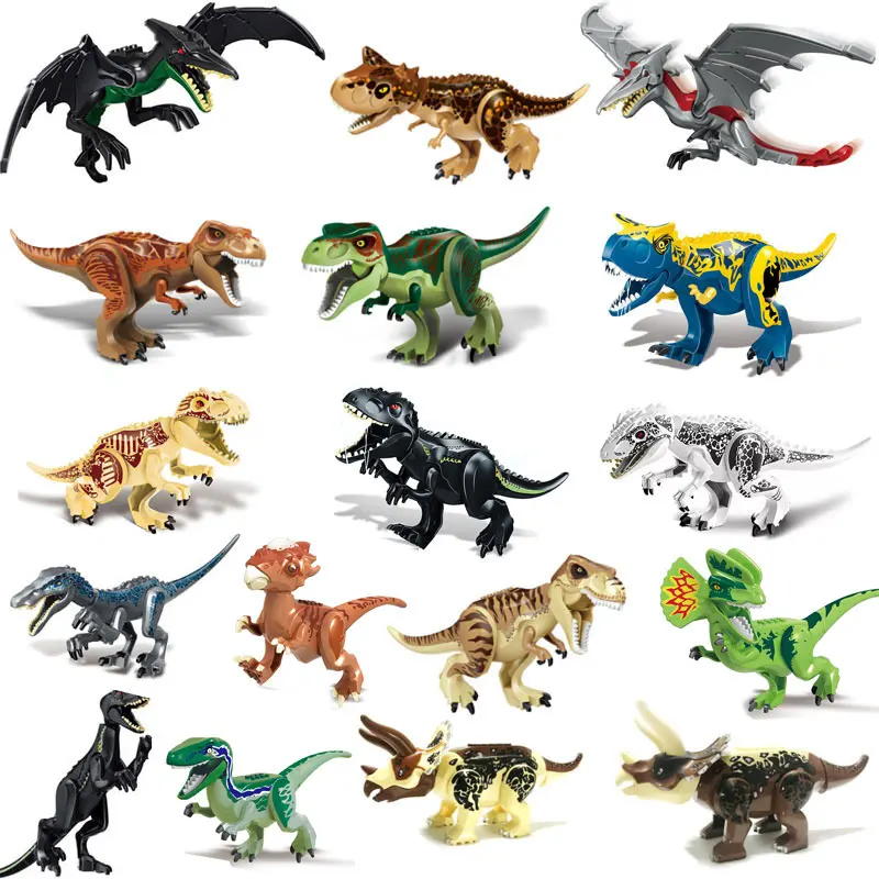 Jurassic Big ของเล่นไดโนเสาร์แอคชั่น,บล็อกสร้างราชามังกรจีนของเล่นสำหรับเด็ก Juguetes 28ซม.