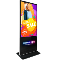Kiosco de Señalización Digital LCD AIYOS de 43 y 55 Pulgadas FHD o 4K con Logotipo Iluminado, Contenido Inteligente con IA, Pantalla Táctil y Gestión Remota
