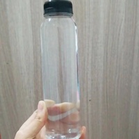 Bouteille d'emballage ronde pour jus de 350 ml avec bouchon à vis / Bouteille en plastique transparente pour thé au lait de 12 oz
