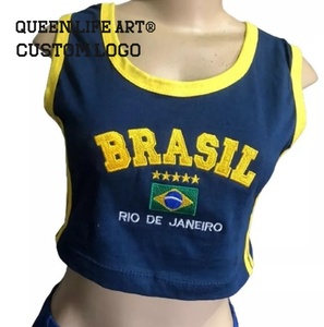 Logotipo personalizado crop top estilo Kanye venta al por mayor logotipo personalizado crop top camisa <span class=keywords><strong>Brasil</strong></span> país camisa t - Product Image 4