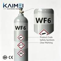 Gases Tóxicos UN2196 Clase 2.3, Hexafluoruro de Tungsteno (WF6) en Cilindro de 10L y 47L con Válvula VCR Especializada