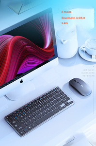 Factory Hot Selling Compatible 78-key Mini Wireless Bt Ergonomic Ultra Thin Aluminium + Abs Black <b>Keyboard</b> Mouse in Stock 780b - Product Image 3