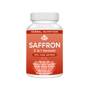 Capsules d'extrait d'herbes naturelles OEM Safran 3 en 1 pour soutenir l'immunité des adultes - 60 capsules - Product Image 1