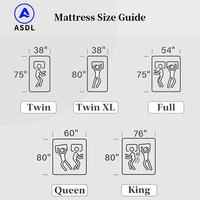 Matelas pour la maison et l'hôtel, commande en ligne, matelas en mousse à mémoire de forme, lits king, queen, twin, matelas à ressorts ensachés compressé sous vide, enroulable