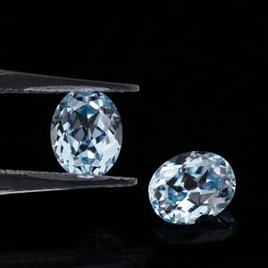 Piedra Preciosa de Aguamarina en Oferta, Piedra Preciosa Cultivada en Laboratorio, Corte Ovalado, Piedra Preciosa Sintética para la Venta, Se Puede Hacer Joyería - Product Image 5
