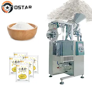 Tự động 100g 200g caustic Soda baking soda trở lại con dấu bốn bên đóng gói và niêm phong máy