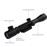 Lunette de visée tactique C3-9X40EG avec télémètre intégré et réticule point pour la chasse au cerf et les arcs à flèches