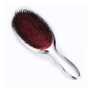 Brosse à cheveux ovale en poils de sanglier de couleur or et argent, peigne à cheveux antistatique, peigne de Massage de coiffure - Product Image 3