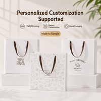 Sacs fourre-tout en papier blanc personnalisés avec logo, sac rectangulaire recyclable pour emballages de cosmétiques, de bijoux et de cadeaux