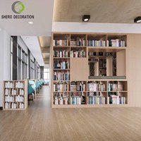 Meubles de librairie Morden étagères de livres de bibliothèque en bois avec étagères à livres de haute qualité pour la bibliothèque vitrine murale de beauté
