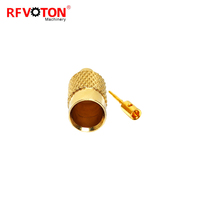 Conector Coaxial RF de 50 Ohmios Directamente de Fábrica, Conector Macho MMCX de Crimpado para Cable RG141 RG402