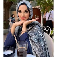 Vente en gros – Nouveauté 2025 – Châle vintage en soie imitation pour femme – Hijab musulman de luxe – Écharpe longue en soie imprimée motif cachemire pour femme
