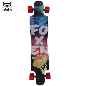Patineta <span class=keywords><strong>Longboard</strong></span> Foxen Completa Personalizada de Madera de Arce con Cinta Antideslizante de 42 Pulgadas para Bailar y Deslizarse - Product Image 3