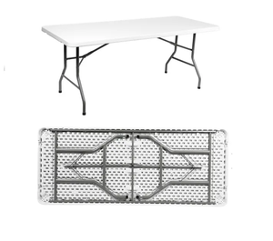 Mesas plegables de plástico de alta calidad, sillas y mesas para banquetes de camping, mesa plegable de plástico para interiores y exteriores - Product Image 1