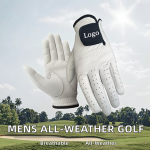Gants de golf personnalisés pour hommes en cuir véritable respirant avec grip pour toutes les conditions météorologiques - Product Image 2