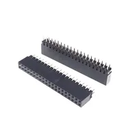 40 broches 2.54mm 0.10 "Pitch 2x20 Position double rangée PCB femelle Header Through Hole Straight Strip PC104 Spacer Height 11.0mm IPC