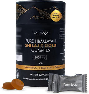 Vitahoalthy Suplemento alimenticio OEM/ODM Pure Shilajit Pure Himalayan Organic High <span class=keywords><strong>Fulvic</strong></span> <span class=keywords><strong>Acid</strong></span> Shilajit Gold Gummy Candy Boost Energy - Product Image 1