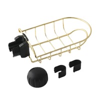 Panier de rangement d'angle noir créatif haut de gamme pour salle de bain, support de robinet en acier inoxydable, organisateur de rangement pour la maison