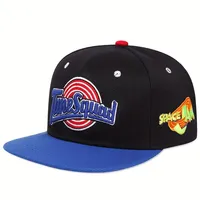 Gorra Snapback Bordada Space Jam de Alta Calidad con Visera Plana, Gorra de Béisbol, Mercancía para Fanáticos del Hip Hop y Deportes, Gorras con Temática de Películas